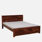 Yrvon Queen Size Bed Without Storage in Smoked Walnut Finish by Elmarq - Image 8