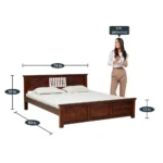 Selesto King Size Bed Without Storage in Ivory Oak Finish by Norwood - Image 8