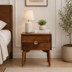 Kolvyn Elegant Bedside Unit with Smooth Finish Drawers