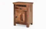 Ienvora Engineered Wood Bedside Stand in Oak Finish - Image 4
