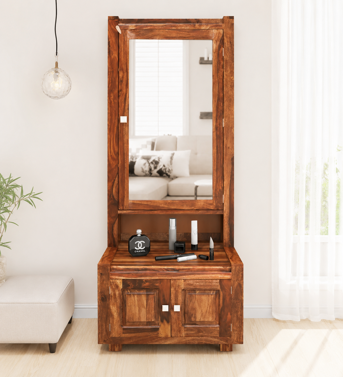 Pelisandre-Solid-Sheesham-Wood-Dresser-in-Teak-Finish-classic-wood-2.webp Pelisandre Solid Sheesham Wood Dresser in Teak Finish - Image 1