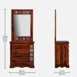 Vinster Contemporary Dressing Unit in Walnut Finish - Image 7