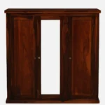 Cyoto Solid Wood Wardrobe with Artistic Tile Detailing - Image 7