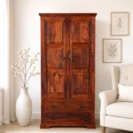 Rdorn India Aspen Wooden Finish Wardrobe with Mirror