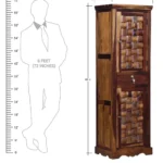 Kolimo Modern Engineered Wood Wardrobe in Teak Finish - Image 4