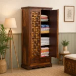 Cvok Contemporary Wooden Grain Storage Wardrobe
