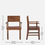 Cambrey Solid Sheesham Wood Chair in Walnut Finish - Image 4