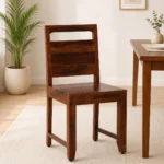 Yergen Sheesham Wood Accent Chair in Rustic Finish Set Of 2