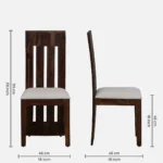 Nelvina Solid Sheesham Wood Chair in Natural Finish (Set Of 2) - Image 4