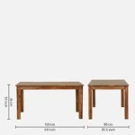 MeritageNest Natural Wood Dining Table - Image 5