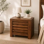 BrownCraft Elegant Wooden Bedside Unit