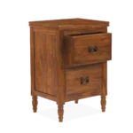 Kesar Solid Wood Bedside Table in Natural Oak Finish - Image 7