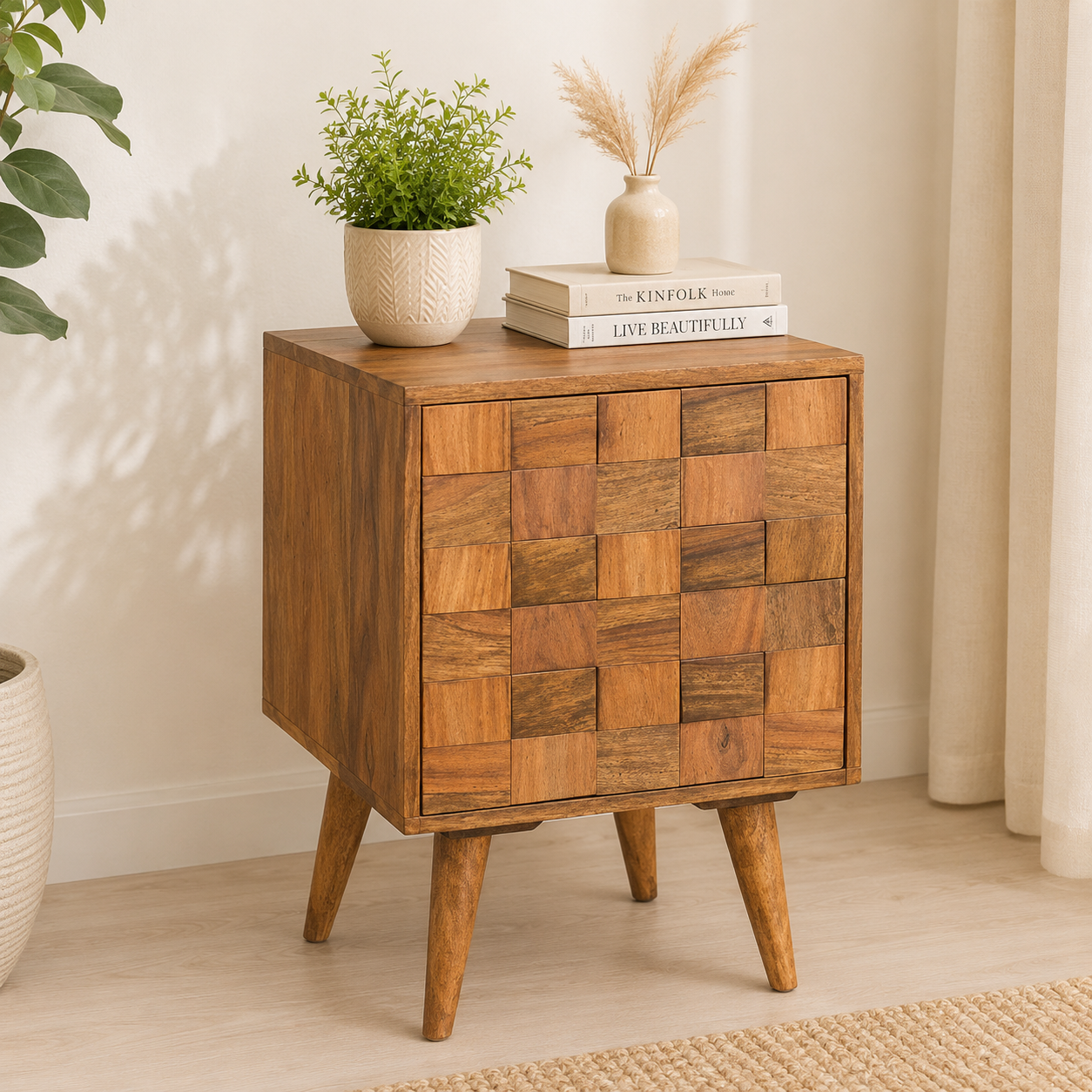 Kslo-Natural-Finish-Solid-Sheesham-Bedside-Table-classic-wood-1.webp Kslo Natural Finish Solid Sheesham Bedside Table - Image 1
