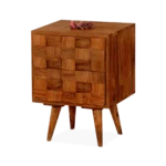 Kslo Natural Finish Solid Sheesham Bedside Table - Image 3