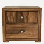 Eldyn Solid Sheesham Bedside Table in Clay Wood Natural Finish - Image 2