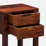 Orlan Solid Wood Nightstand in Ashwood Mist Finish with Open Shelf - Image 8