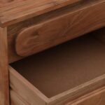 Sovren Solid Wood Bedside Table in Warm Clay Natural Finish - Image 2