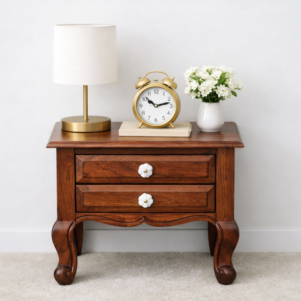 lurven-sheesham-wood-bedside-table-in-smoked-almond-natural-1.webp Lurven Sheesham Wood Bedside Table in Smoked Almond Natural Finish - Image 1