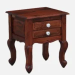 Lurven Sheesham Wood Bedside Table in Smoked Almond Natural Finish - Image 4