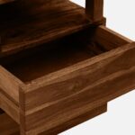 Pelvyn Sheesham Wood Bedside Table in Sunlit Stone Natural Finish - Image 5