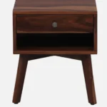 Weldyn Solid Teak Nightstand in Dusk Amber Finish with Shelf - Image 6
