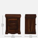 Wrevolk Solid Wood Nightstand in Golden Fawn Finish with Open Shelf4 - Image 6