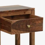 Wooden Bedside Cabinet with Spacious Drawer & Stylish Open Storage - Image 2