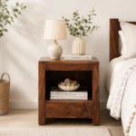 Lenith Premium Sheesham Wood Bedside Cabinet