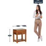 Prestova Luxury Wooden Bedside Cabinet - Image 8