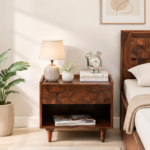 Ovorlin Handcrafted Wooden Side Cabinet