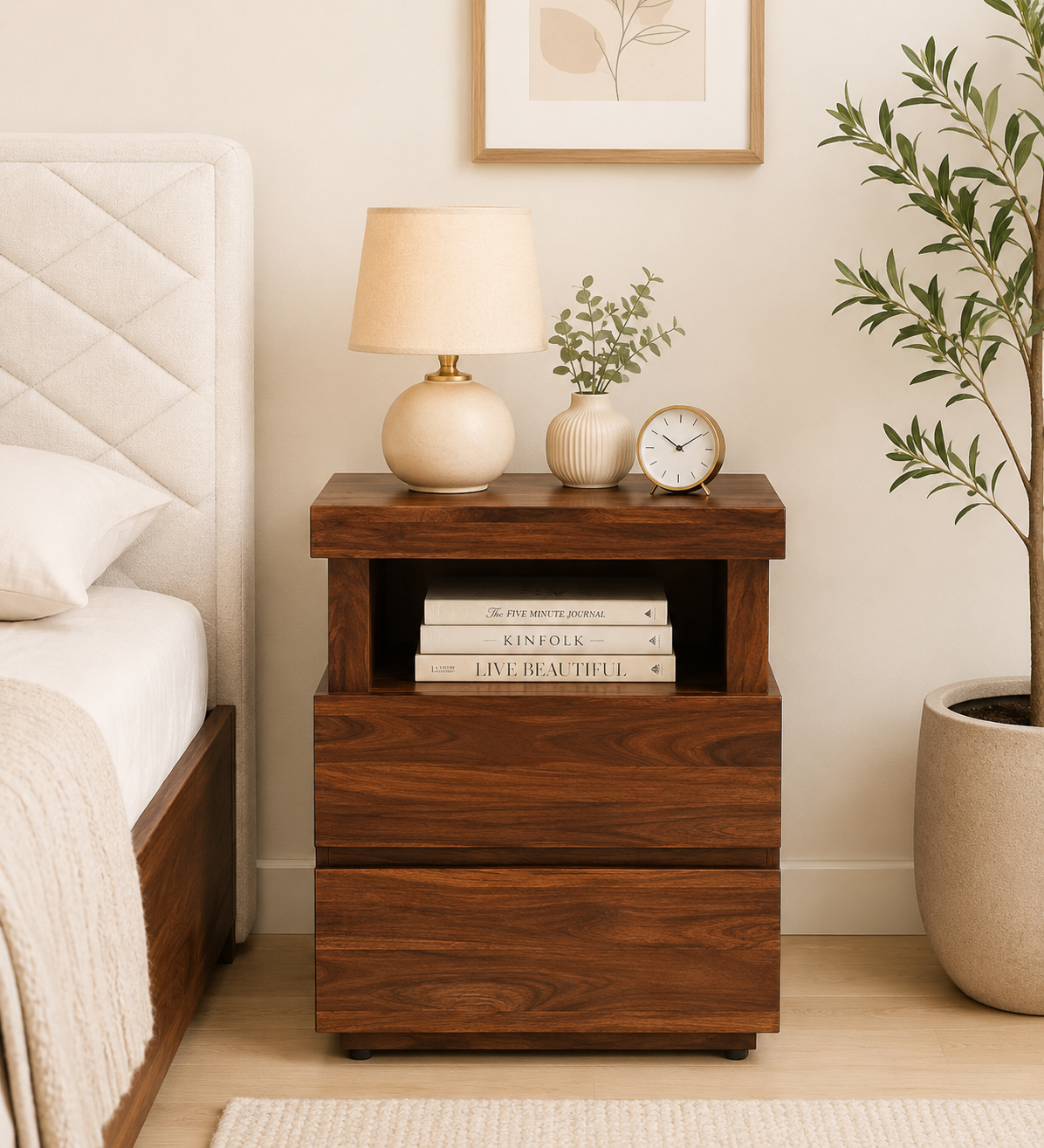 Gelnora-Solid-Sheesham-Wood-Bedside-Table-with-Drawer-classic-wood-1.png Gelnora Solid Sheesham Wood Bedside Table with Drawer - Image 1