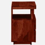 Gelnora Solid Sheesham Wood Bedside Table with Drawer - Image 2