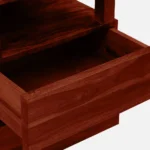 Gelnora Solid Sheesham Wood Bedside Table with Drawer - Image 8