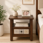 Ferovik Handcrafted Sheesham Wood Nightstand
