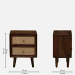 Mlzovia Wooden Bedside Cabinet - Image 8