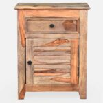 Sivaroa Luxury Solid Wood Bedside Cabinet in Teak Finish - Image 3