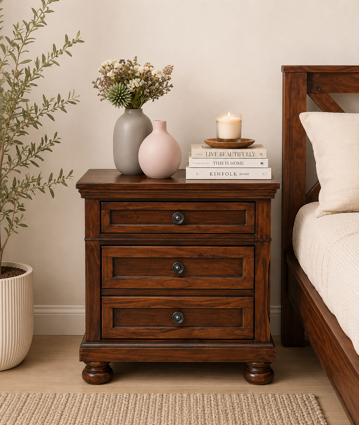 Ulmorin-Contemporary-Wooden-Bedside-Table-with-Open-Shelf-classic-wood-1.webp Ulmorin Contemporary Wooden Bedside Table with Open Shelf - Image 1