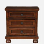 Ulmorin Contemporary Wooden Bedside Table with Open Shelf - Image 2