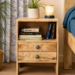 Borvella Premium Sheesham Wood Nightstand for Home Interiors
