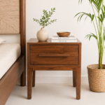 Mlvarnox Modern Wooden Side Table with Spacious Storage Drawer