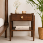 Aaltrivon Contemporary Wooden Nightstand with Spacious Storage