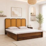 Nraftello Handmade Sheesham Wood Bedroom Bed for Modern Homes