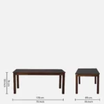 Mellvora Modern Farmhouse Style 8 Seater Dining Table Set - Image 5