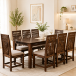Worvesta Wooden 8 Seater Dining Set in Provincial Teak Finish