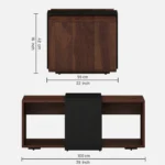 Kster Solid Wood Coffee Table in Warm Walnut Finish - Image 6
