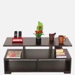 Elvara Rectangular Coffee Table with Open Shelf Storage - Image 5