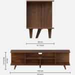 Brentwood Rubberwood TV Stand in Fade Resistant Natural Wenge Finish - Image 4