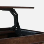 Neem Wood Handcrafted Coffee Table in Distressed Grey Finish - Image 6