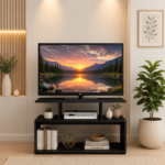 Ivywood Acacia Wood TV Console in Moisture Resistant Natural Oak Finish