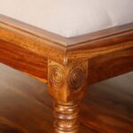 Rubberwood Minimalist Coffee Table in Matte Black Finish - Image 2